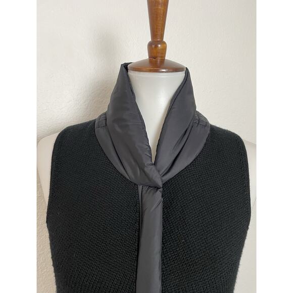 Eileen Fisher Vest Zip Front Stretch Knit High Neck Wool Nylon - Picture 2 of 10